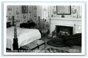 2 RPPC Hancock NH Historical Building Interior Views Postcards Ella Goodhue