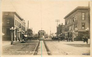 C-1910 Fourth Street South Willmar Minnesota Trolley autos RPPC 12340