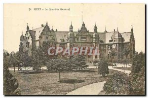 Old postcard Metz The General District
