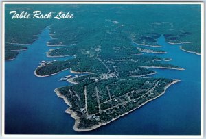 c1980s Table Rock Lake, MO Aerial Indian Point Resort 4x6 PC Silver Dollar M51