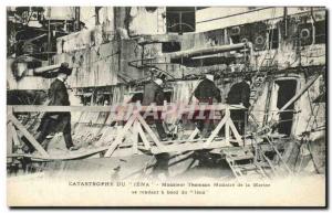 Old Postcard Boat War Catastrophe From Jena Mr Thomson Minister of Marine tra...