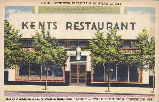 New Jersey Atlantic City Kents Restaurant 2124-28 Atlantic Avenue