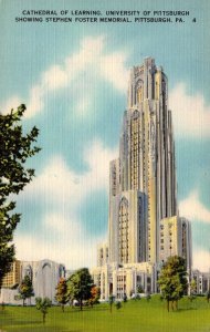 Pennsylvania Pittsburgh Cathedral Of Learning University Of Pittsburgh With S...