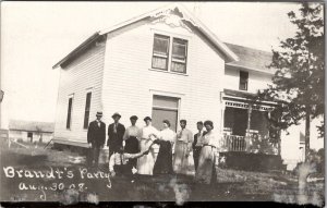 RPPC Edwardian People At Brandt's Party 1908 Pretty Ladies Postcard A28