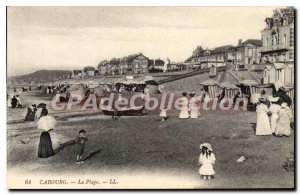 Old Postcard Cabourg The Beach