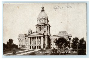 1907 State Capitol Springfield Illinois IL Unposted Antique Postcard 
