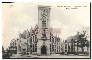 Old Postcard Bourges Hotel Post View d & # 39ensemble