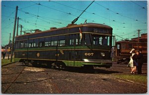 Union Street Railway Main Track Transportation Service Postcard