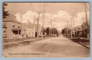 SALAMANCA NY BROAD STREET ANTIQUE POSTCARD