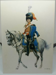 Dutch Empire Trumpeteer on Horseback 1823 Netherlands Vintage Postcard W Tritt