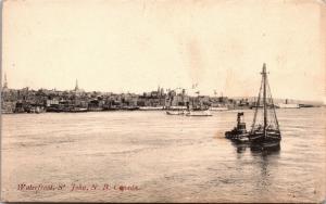 Waterfront, St. John, New Brunswick Canada Vintage Postcard I12