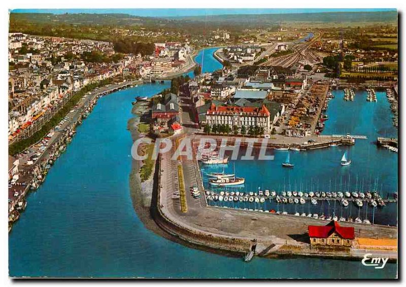 Modern Postcard Trouville Calvados General Aerial view Touques The Portde Pla...