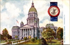 Oilette State Capitols Postcard Illinois State Capitol in Springfield IL Unused