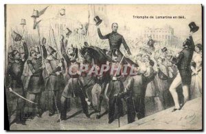 Old Postcard Triumph of Lamartine in 1848