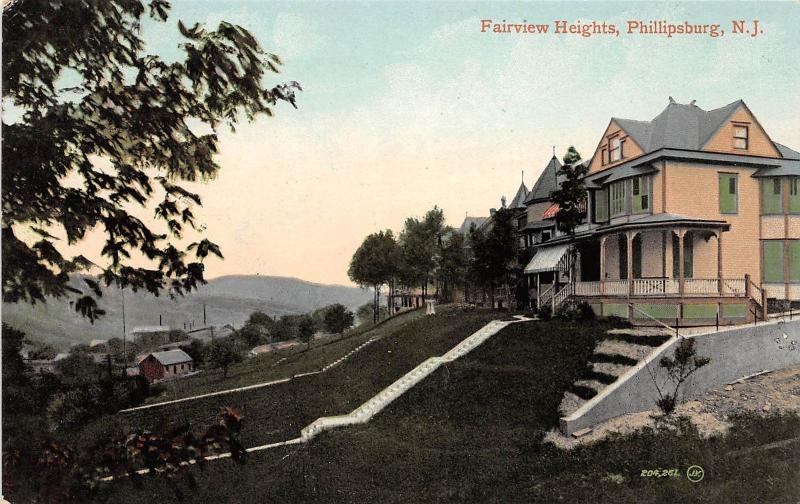 B33/ Phillipsburg New Jersey NJ Postcard c1910 Fairview Heights Home
