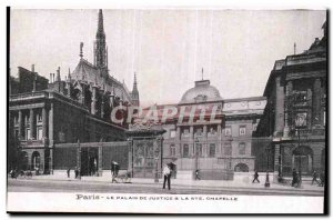 Paris Old Postcard Courthouse and Holy Chapel