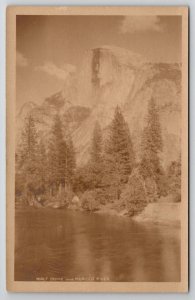 Half Dome And Merced River RPPC Yosemite California Postcard A47