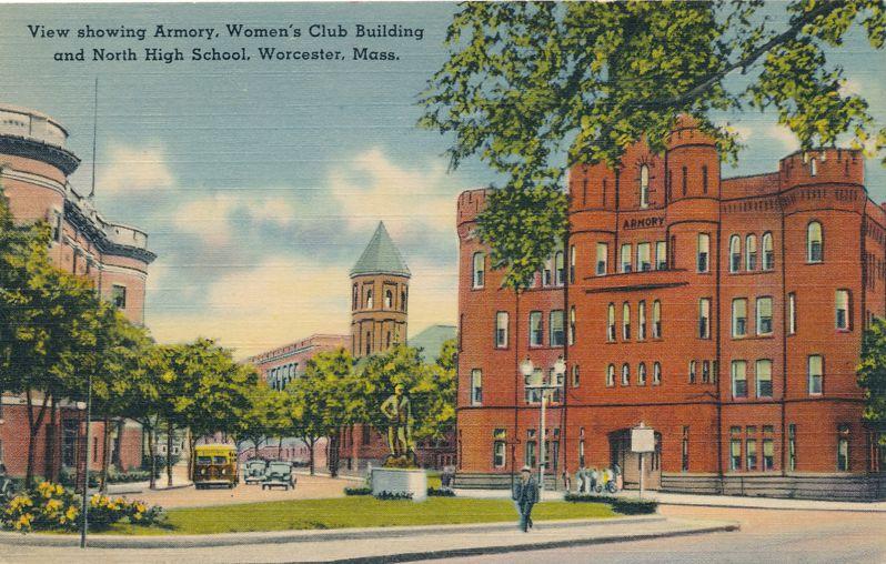 Armory - Women's Club - High School - Worcester MA, Massachusetts - Linen