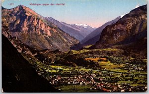 Meiringen Switzerland Gegen Das Hasilital Mountain Attraction Postcard