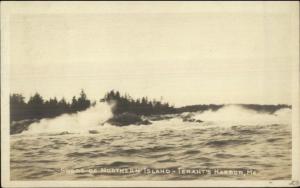 Tenant's Harbor ME Shore of Northern Island c1920 Real Photo Postcard 