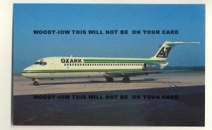 ac354 - Ozark Airline , N9281 - postcard