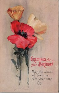 Artist Lyman Powell Greetings on Your Poppies 1916 Danbury CT Postcard W15