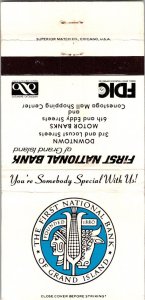 Vintage Matchbook Cover The First National Bank of Grand Island Nebraska MB171