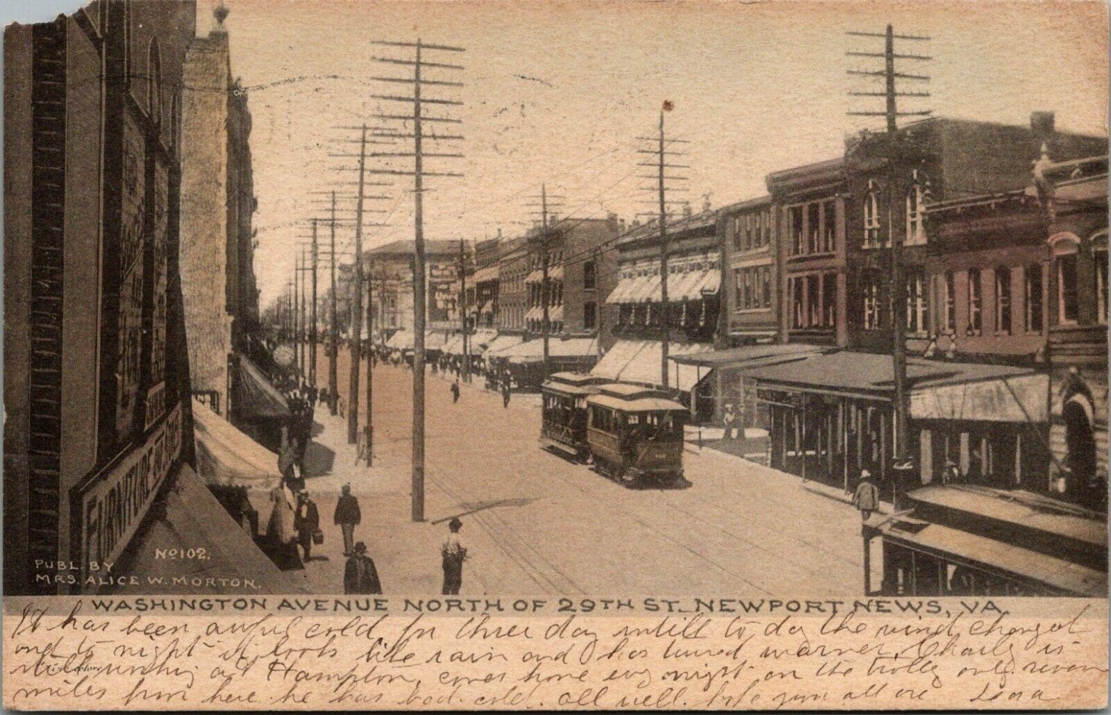 Newport News Va Wash Ave Furniture Store Trolleys1907 Morton Woman
