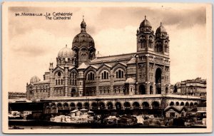 Marseille - La Cathedral France ~ Roman Catholic Church Real Photo RPPC Postcard