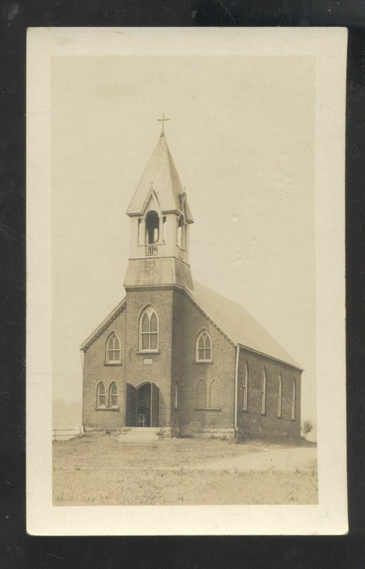 RPPC PETTIS PENNSYLVANIA PA. ST PETER AND PAUL CATHOLIC CHURCH 1927 POSTCARD