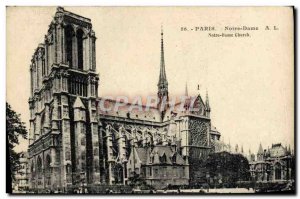 Old Postcard Paris Notre Dame