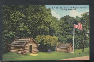 America Postcard - Huts at Site of Wayne's Brigade, Valley Forge, PA  - T9186