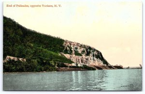 End Of Palisades Opposite Yonkers New York NY Scenic Attraction Postcard