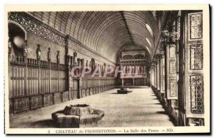 Old Postcard Pierrefonds Chateau De La Salle Des Preux