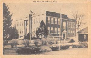 West Medway Massachusetts High School Street View Antique Postcard K53902