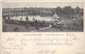 Lake and Fountain Willow Grove Park, Pennsylvania, PA, USA 1905 