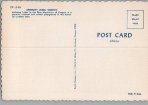 Anthony Lakes Blue Mountains Oregon Continental Postcard