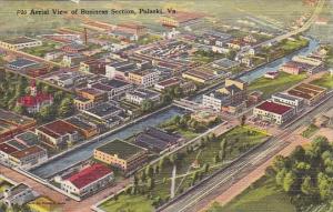 Aerial View Of Business Section Pulaski Virginia