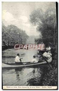 Postcard Old Cedar River Scene is Famous For Its Pure Water Wash Seattle