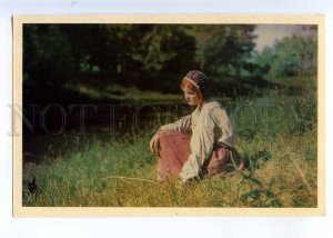 214626 RUSSIA MOVIE stars Solovey film Drama of ancient life postcard
