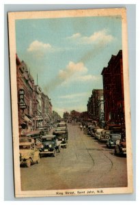 Vintage 1910's Postcard King Street New Saint John New Brunswick