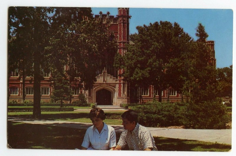 Postcard Bizzell Memorial Library University of Oklahoma Standard View Card