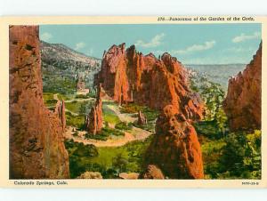 Colorado Springs CO 578 Panorama Garden of the Gods Sandstone  Postcard # 5571