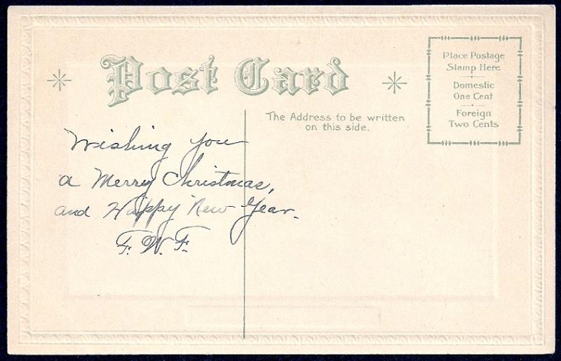 Merry Christmas & New Year Stratford on Avon used c1910's