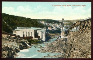 dc1284 - CHICOUTIMI Quebec Postcard 1910s Pulp Mill