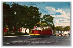 The World Famous Sightseeing Observation Tramway Montreal Canada Postcard