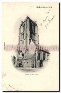 Postcard Old Saint Omer Saint Denis Church