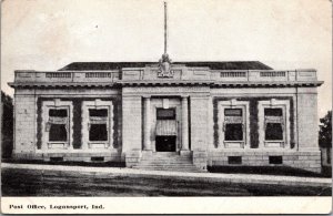 Postcard United States Post Office Building in Logansport, Indiana