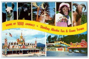 c1950s Home of 1000 Animals, Sterling Alaska Fur & Game Farms Inc. NY Postcard