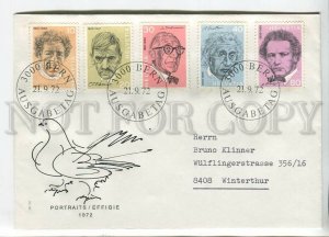 445236 Switzerland 1972 FDC personalities figures Einstein PIGEON